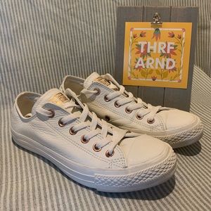 Cream Converse Genuine Leather